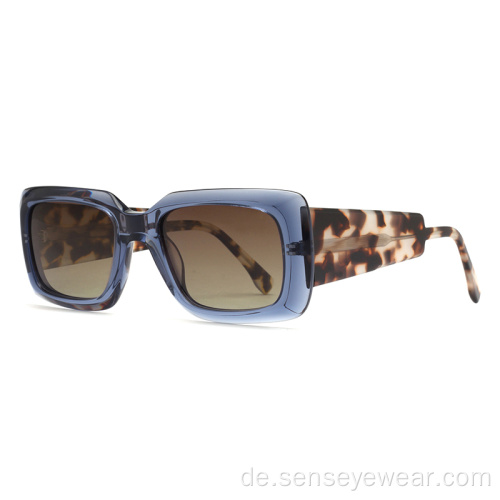 Vintage Custom Logo Frauen Trendy Rechteck quadratische Sonnenbrille